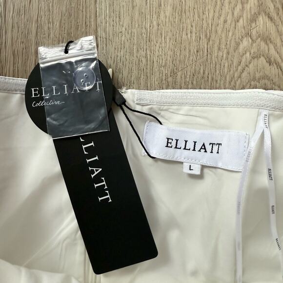 elliatt oleander strapless sateen 3D flower pearl mesh maxi mini dress large NEW - Picture 8 of 15